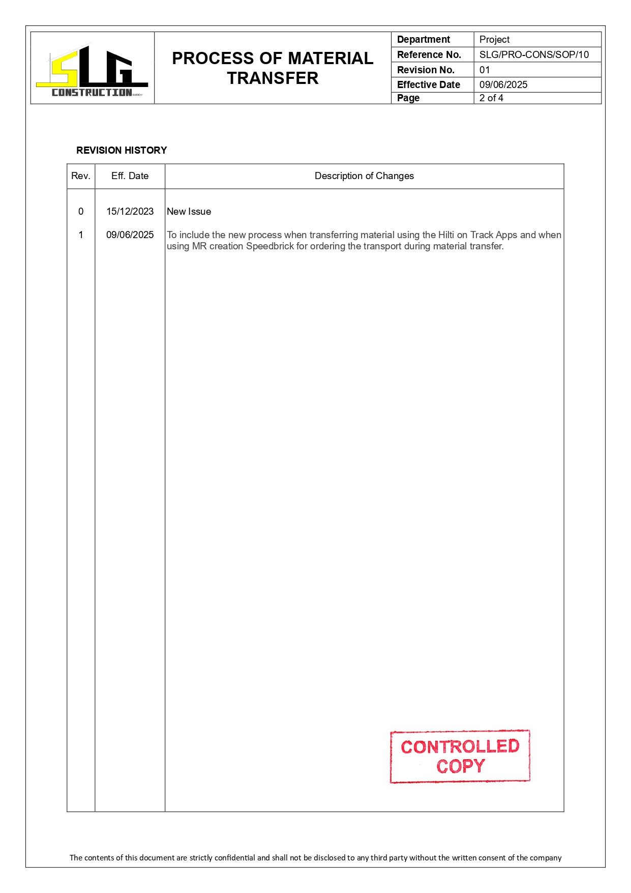 SLG-PRO-SOP Page 2